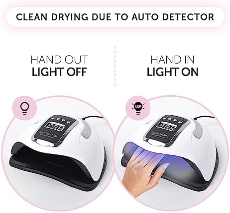 UV lamp for Gel Nails - 280 Watt & 66 Lamps, Professional LED lamp Nails, Fast Nail Dryer, 4 Timer Settings