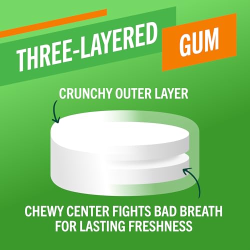 TheraBreath Fresh Breath Chewing Gum with ZINC, Citrus Mint Flavor, 10 Count (Pack of 6)