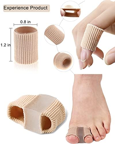 Bunion Toe Separators for Overlapping Toes Women Men, Gel Toe Spacers Bunion Corrector with 2 Loops for feet (4PC)