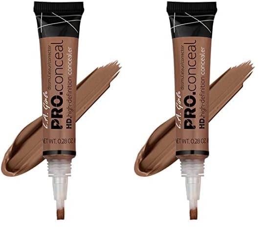 L.A. Girl HD Pro.Conceal, Dark Cocoa GC988 (Pack of 2)