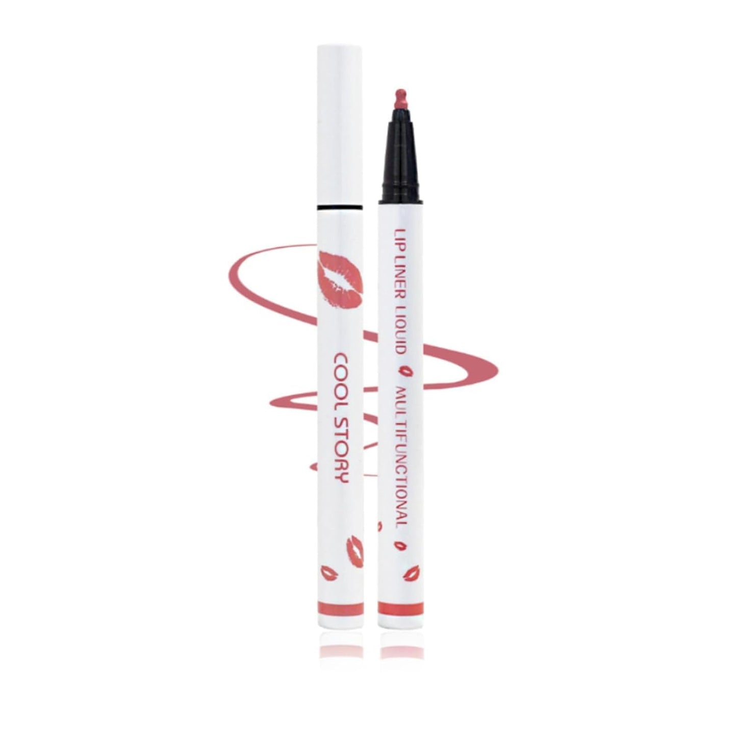 Anokia Longwear Liquid Lip Liner, Cool Story Lip Liner Liquid, Benighty Liquid Lip Liner, 2-in-1 Waterproof Long-Lasting Matte Liquid Lipstick for Women (07#, 0.6ml)