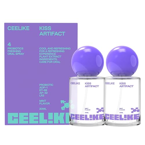 CEELIKE Probiotic Oral Spray for Long-Lasting Freshness, Alcohol-Free Oral Spray with Probiotics for Breath Care, Convenient Travel-Sized Breath Spray(0.68oz) (20ml) (2PC)
