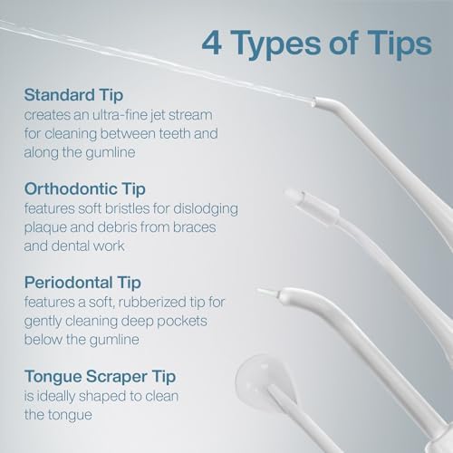 AquaSonic Water Flosser - Cordless Rechargeable Water Flossers for Teeth Cleaning - Waterproof Aqua Flosser, Portable Oral Irrigator for Dental Cleaning with 5 Jet Tips – Braces Home Travel