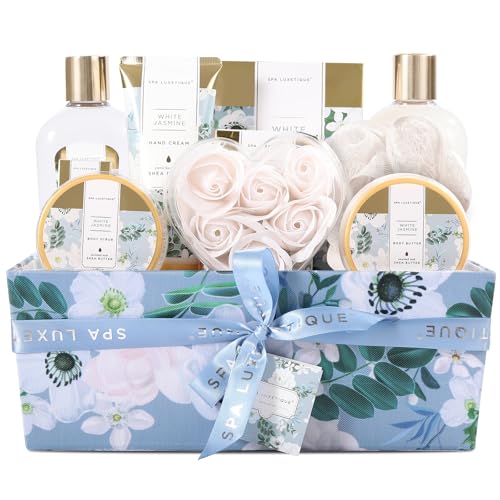 Gift Basket for Women, Spa Luxetique Spa Bath Kit, 12pcs Relaxing Spa Gift Basket with Shower Gel, Bath Salt, Essential Oil, Body Lotion,Christmas Gifts for Mom