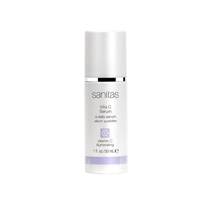Sanitas Skincare Vita C Serum, Nutrient Rich, Antioxidant Serum, 30% Vitamin C, Vegan Squalane, 1 Ounce