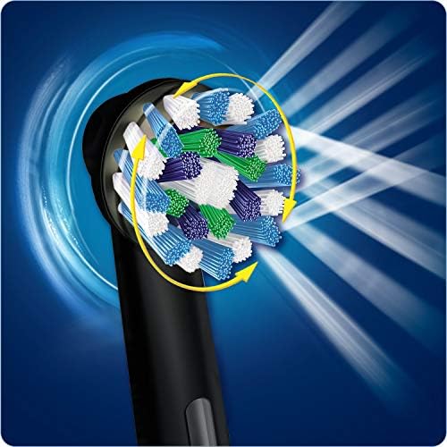 Oral-B Genuine CrossAction Replacement Black Toothbrush Heads, Refills for Electric Toothbrush, Angled Bristles for up to 100 Percent More Plaque Removal, Pack of 4