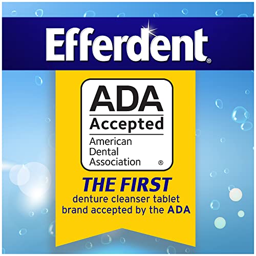 Efferdent Denture Cleanser Tablets, Complete Clean, Tablets, Multicolor, 252 Count