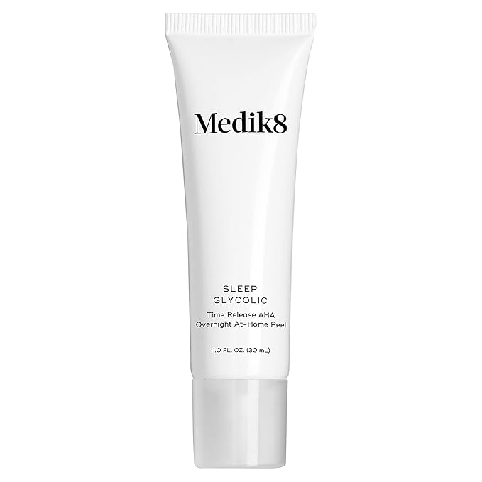 Medik8 Sleep Glycolic - Exfoliating Glycolic Acid At Home Face Peel - Night Cream for Face - Night Peel with Glycerin and Korean Clover - 1.0 oz