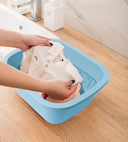 HOMELEX Foot Soaking Bath Basin, Large Size Feet Massager Tub, at Home Spa Pedicure Treatment, 2 Pack Green&Blue