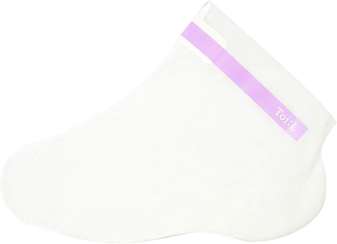 Extra Silky Foot Mask 5 Pairs, Post-Peeling Foot Care Treatment, Moisturizing Socks with Guerande Salt & Sweet Almond Oil for Dry Feet, Cracked Heels, and Callus