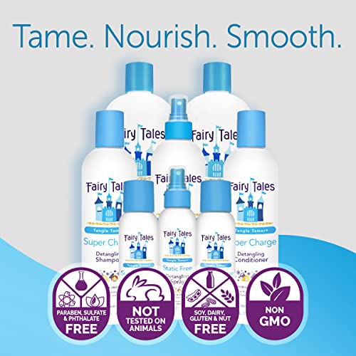 Fairy Tales Tangle Tamer Super Charge - Detangling Conditioner for Kids - Paraben Free, Sulfate Free, Gluten Free, Nut Free- 32 oz