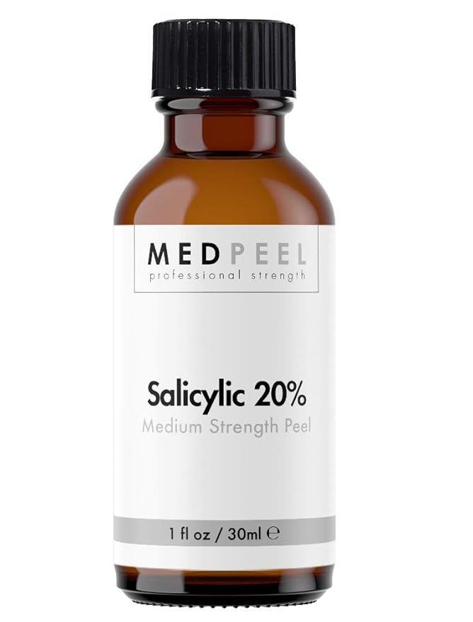 MedPeel Alpha & Beta Hydroxy Acid Essential Peel Kit, 20% Salicylic and 50% Glycolic, Includes 2 Peels, Prep and Neutralizer, Medium Strength Chemical Face Peels, 1oz/30ml (Kit of 4)