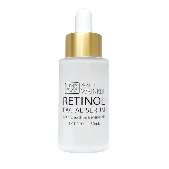 Dead Sea Collection Serum for Face with 2.5% Retinol, Dead Sea Minerals, and Vitamin E – Anti Aging Nourishing Skin Care Moisturizer to Reduce Wrinkles (1.01 fl. oz)