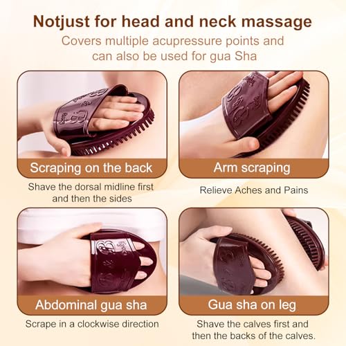 2PCS Meridian Brush Massage Brushs, Beauty Salon Professional Custom Meridian Brushs, Handheld Meridians Massage Brush for Full Body Relaxations