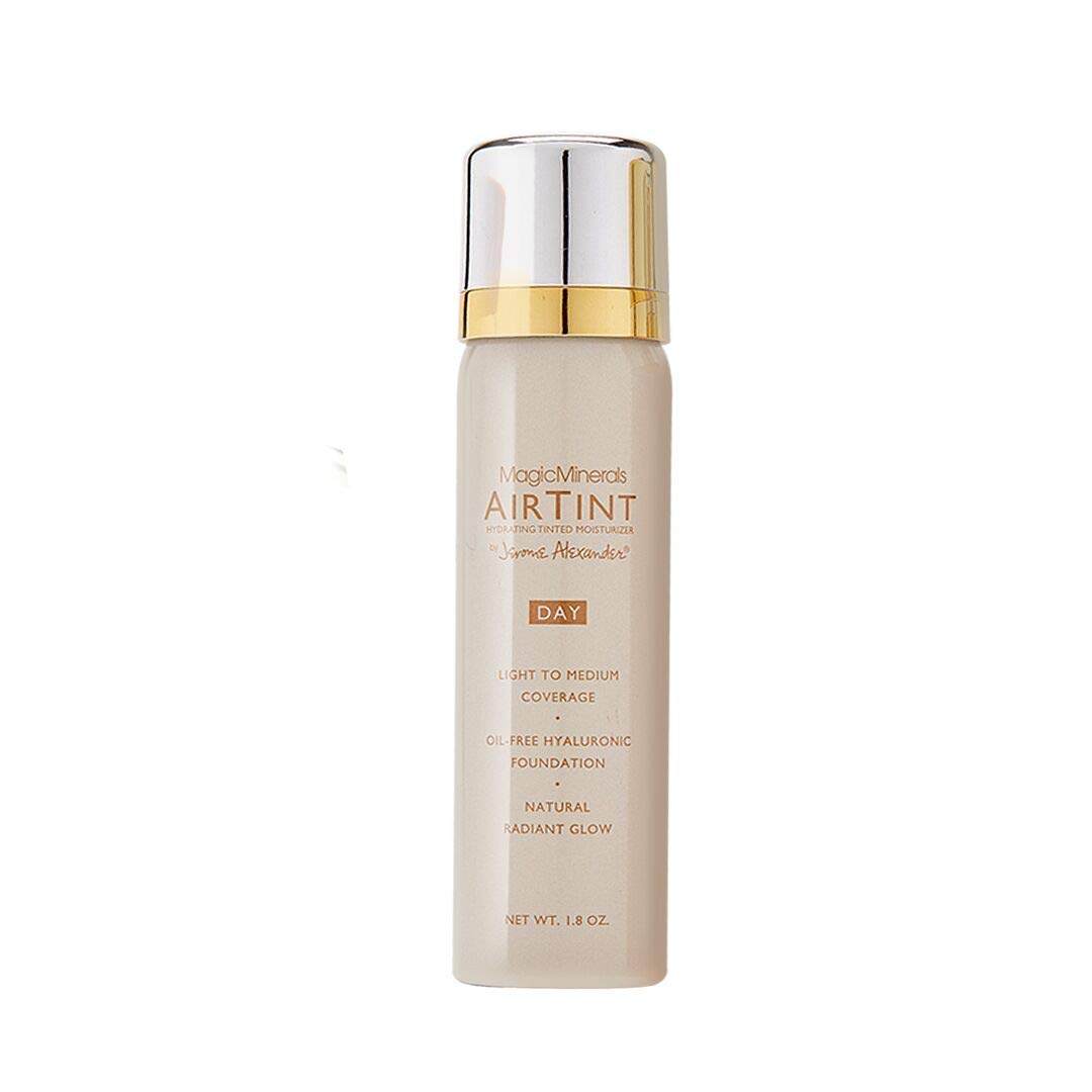 Jerome Alexander MagicMinerals AirTint Tinted Moisturizer AirBrush Spray Light Shade | Tinted Moisturizer Spray with Anti-Aging Ingredients | Medium Dark