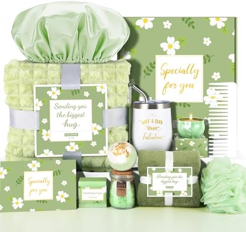 Self Care Gifts for Women, Get Well Soon Gifts Basket Care Package, Birthday Gifts Box for Women, Relaxing Bath Spa Gifts Set, Thinking of You Surgery Recovery Gift for Her Mom Girl Friend Sister Wife