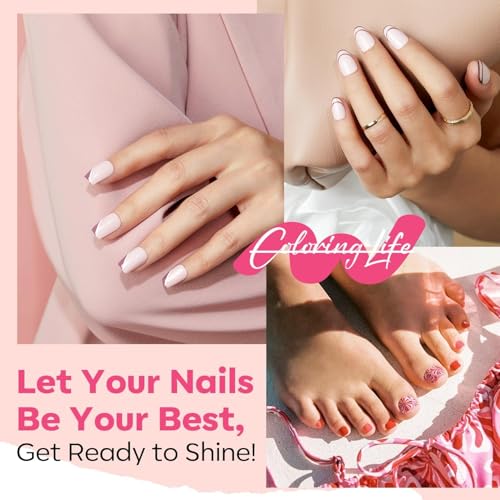 modelones Nail Polish 6 Colors Neutral Nude Set Nude Pink Spring Summer Quick Dry Mini Finger Bulk Manicure Diy Nail Art Home Salon Gift For Women Girl