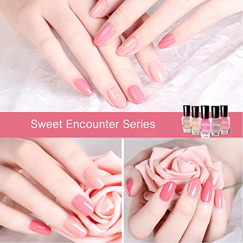 Non Toxic Nail Polish Set, Easy Peel Off and Fast Dry Nail Polish Set for Pack, Eco Friendly and Organic Water Based Nail Polish for Women, Girls, Teens(10 Bottles)