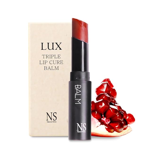 Lux Triple Lip Cure Balm (0.17 oz) (ATHENA (Red Orange)) 4 million units sold in Korea, Natural Tinted Korean Lip Balm, Petroleum/Paraben Free, Lip Butter,lip balm hydrating,tinted moisturizer