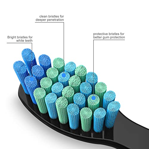 10 Pack Electric Toothbrush Replacement Heads Compatible with Fairywill,Toothbrush Heads Compatible with FW-507/508/551/515/917/959/2011,FW-D1/D3/D7/D8,Medium