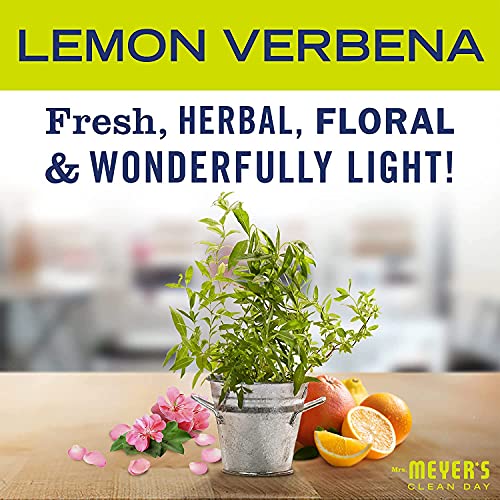 MRS. MEYER'S CLEAN DAY Hand Lotion for Dry Hands, Non-Greasy Moisturizer Made with Essential Oils, Lemon Verbena 12 Fl Oz (Pack of 3)