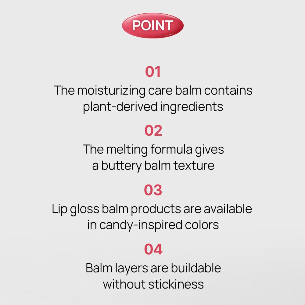 YNM Candy Gloss Balm 3g (07 NOUGAT CANDY, 3g)(+9 colors) K-beauty, Tinted, Color Lipstick Balm, Glossy, Moisture, korean, Jello lips, Non-Sticky and Long-lasting