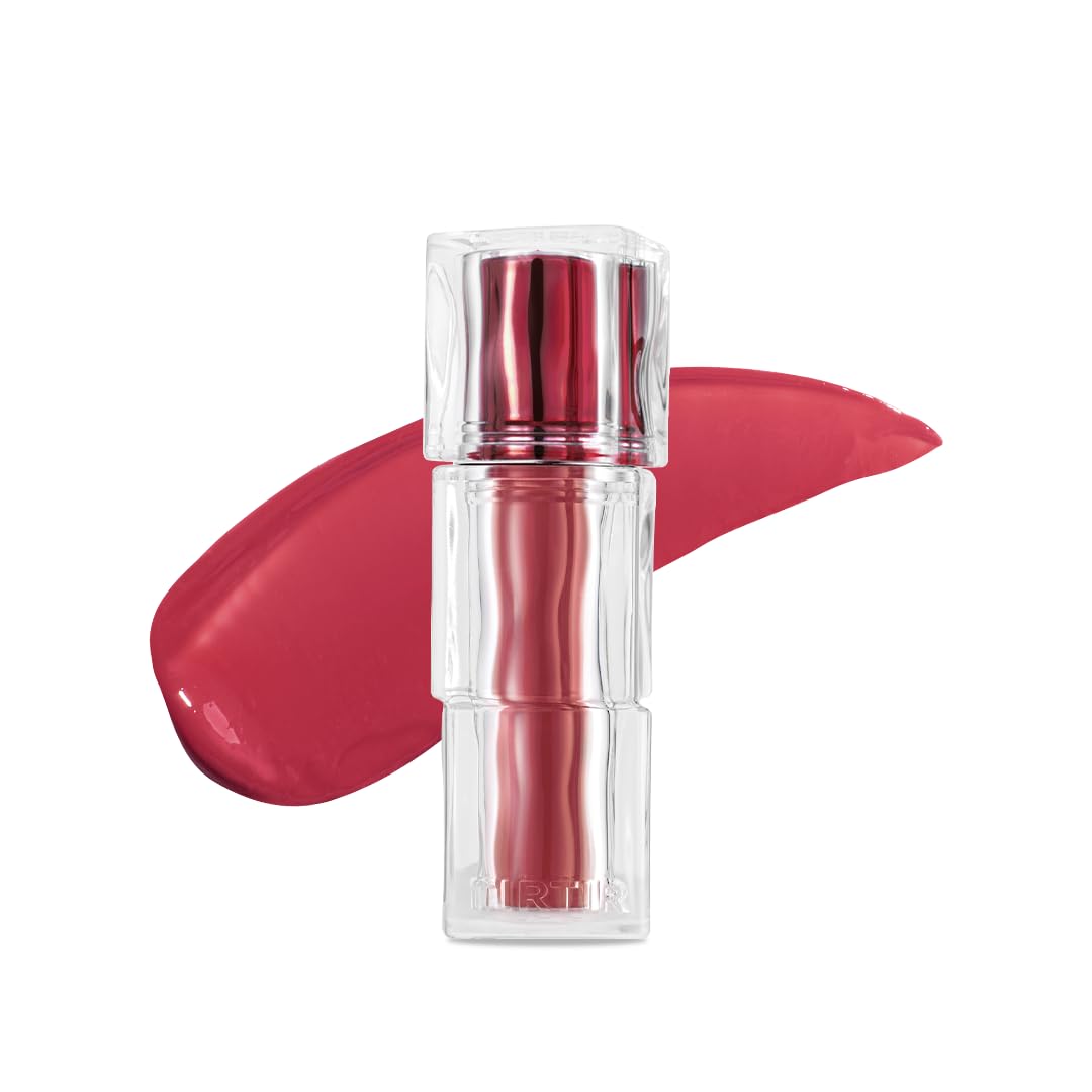 TIRTIR [*Mini Size Waterism Tinted Lip Gloss #21 Fig Me, 0.06 Fl Oz – Kiss Ready Lipgloss, 12H Long Lasting Non Sticky Natural Tinted Glow Korean Multiuse Cheek and Lip Tint for Women gift