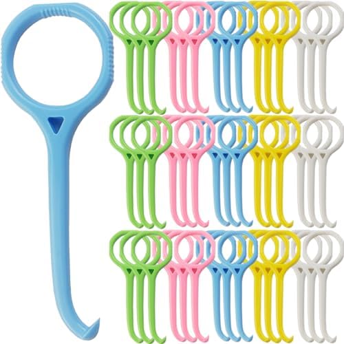 TIHOOD 45PCS Aligner Remover Tool, 5 Colors Clear Aligner Removal Tool for Invisible Removable Braces, Oral Care Disassembly Accessories