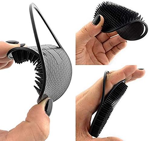G.B.S Super Soft Scalp Massager Head Scrubber for Women Men, 2 Black and 2 Grey, Pack of 4