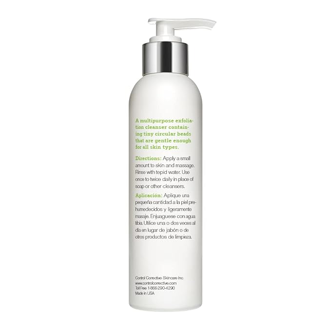 CONTROL CORRECTIVE Cucumber Bead Cleanser, 6.7 Oz - Modern, Refreshing, Gentle Scrub, All Skin Types, Gentle Daily Exfoliation With Natural Jojoba Beads, Sloughs Off Dirt & Oil, Luxurious Body Polish