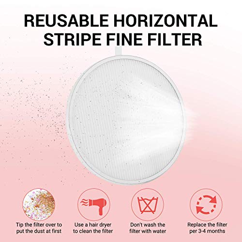 MelodySusie Nail Dust Collector with Reusable Filter, Powerful Vacuum Fan, Low Noise, Nail Salon