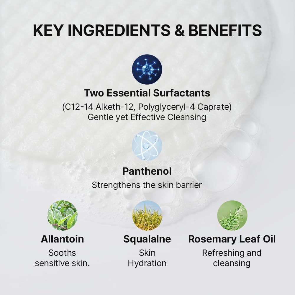 NEEDLY Mild Cleansing Pad, Makeup Remover for Sensitive Skin, Triple Deep Cleansing, Barrier Care with Only Two Surfactants & Panthenol, Extra-Large Soft Vegan Pad, Korean Skincare
