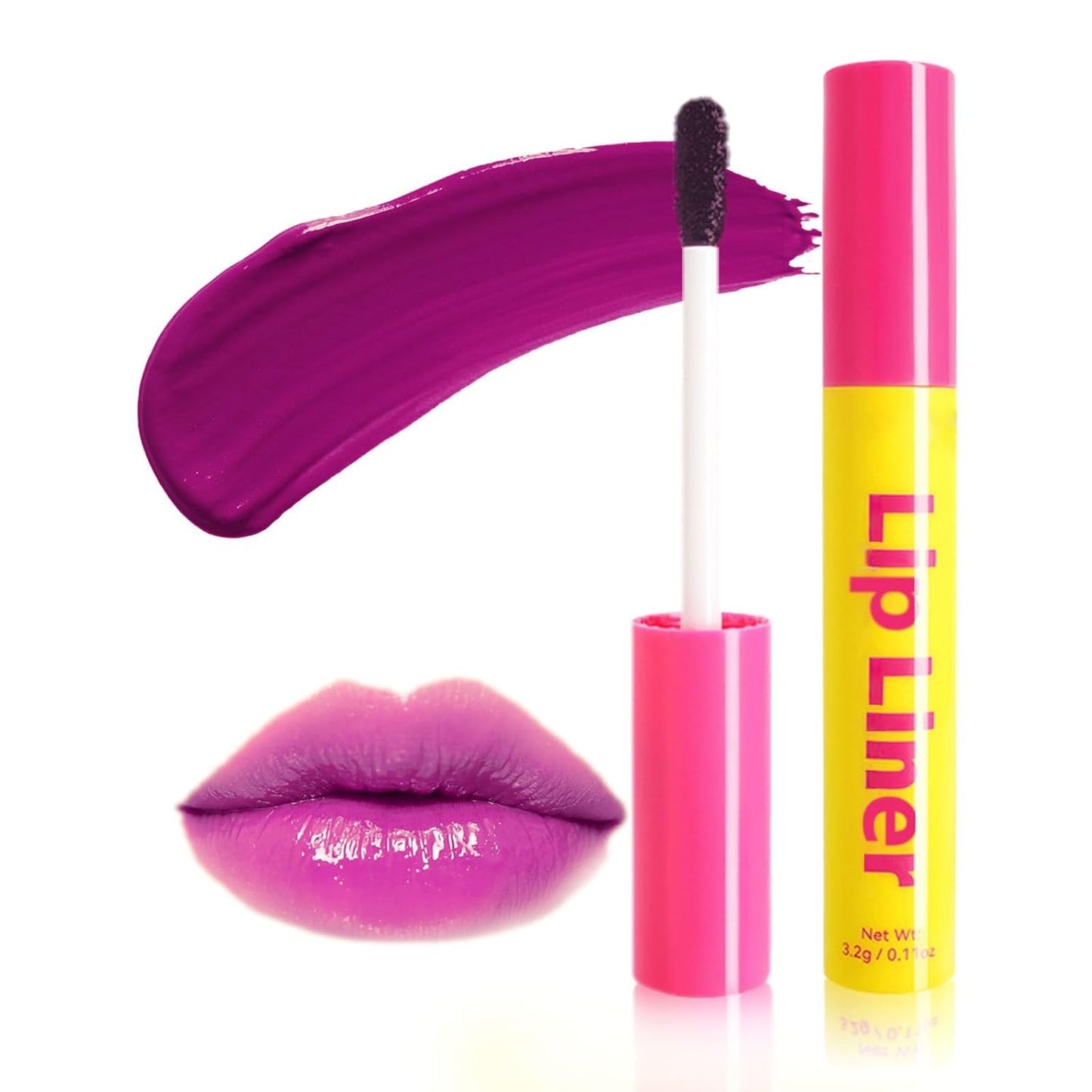 Lip Stain - Lip Stain Peel Off Long-Lasting with Matte Finish Waterproof & Transfer-Proof, Lip Liner Moisturizing & Nourishing Non-Stick Cup Highly Pigmented Color Lip Tint (06 Mauve)