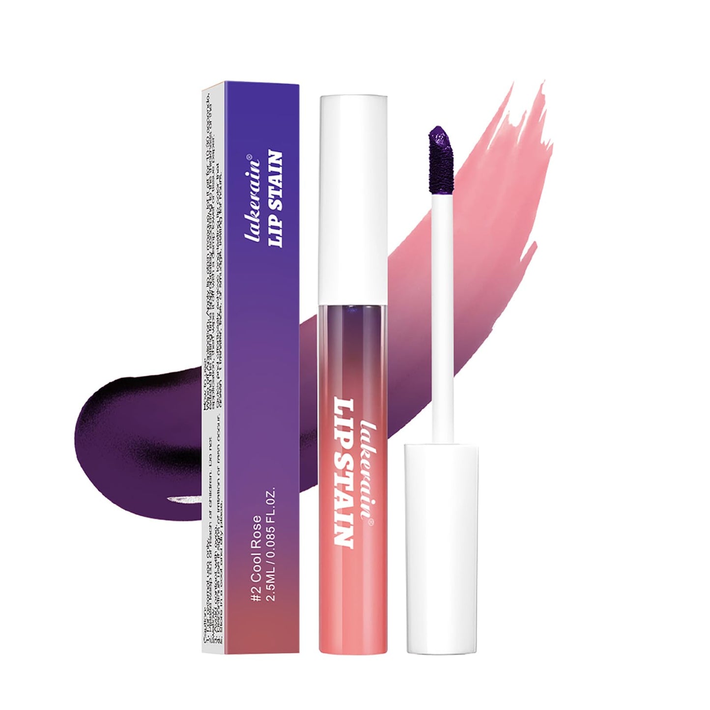 BANGFENG Peel-Off Lip Tint Set - Tattoo Lip Stain Kit, Long-Lasting Matte Finish, Moisturizing Peel-Off Lip Mask, Waterproof & Smudge-Proof, 24H Color Hold (#2 Cool Rose, 1)