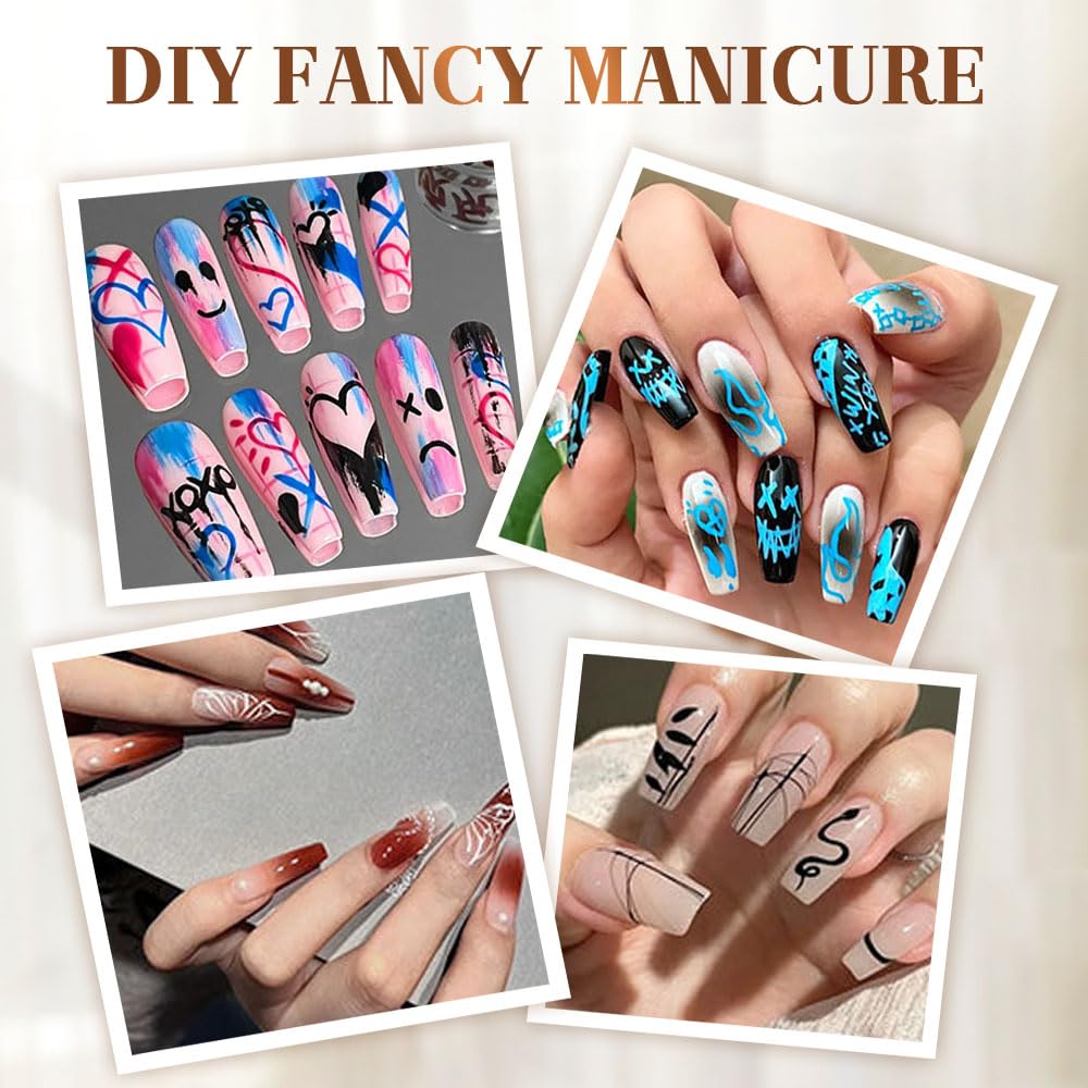 12 Colors Nail Art Pens Set, 2025 New Nail Art Markers Polish Pen for 3D Nail Art, Nail Art Tools for Dotting Drawing Painting Point Liner DIY (3 sets)