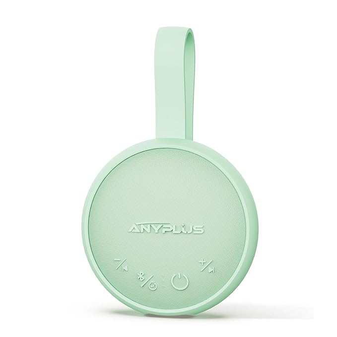 White Noise Sound Machine, Portable Sound Machine for Sleeping Adults & Baby, with Bluetooth 5.1/24 Soothing Sounds/Battery Powered/3 Timer Memory Function for Office/Bedroom/Travel（Green）