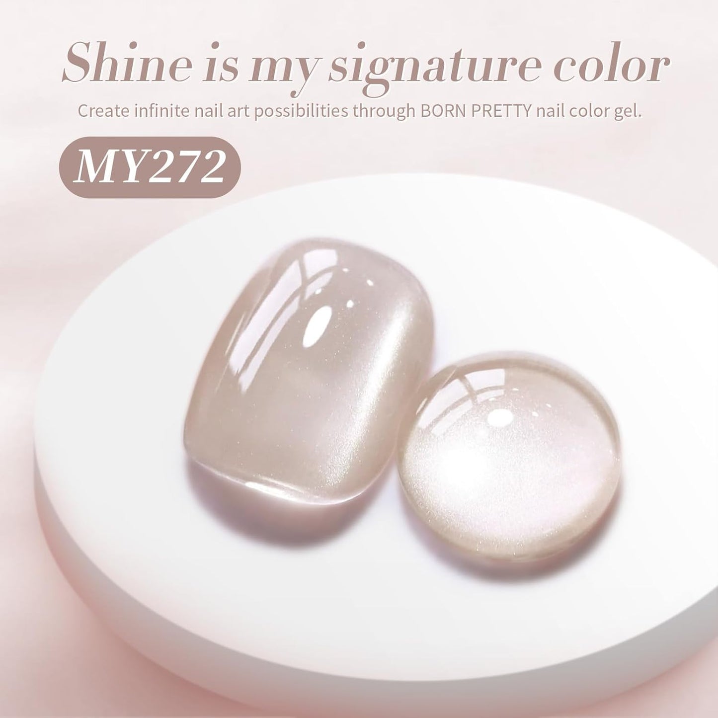Born Pretty Cat Magnetic Eye Gel Nail Polish, Pink Moonlight Cat Magnetic Gel Nail Polish Delight Magnetic Nail Polish for Nail Art Manicure Salon DIY at Home 15ML