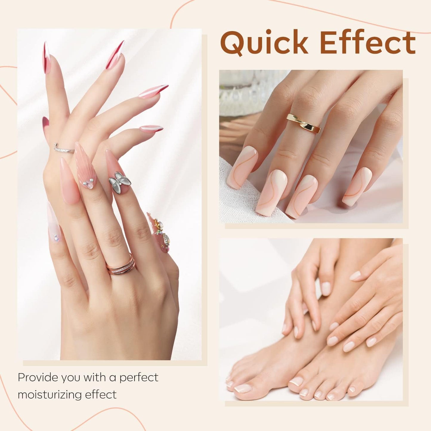 modelones Cuticle Cream, Ultra-Hydrating Nail Care for Damaged Nails Organic Jojoba Oil Vitamin E, Cuticle Non-greasy Dry Cracked Cuticles 15ML