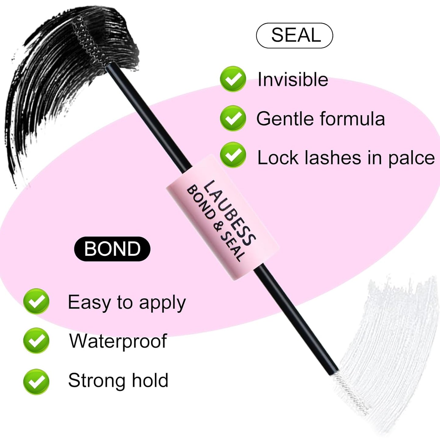 Lash Clusters Kit LAUBESS DIY Lash Extension Kit Lash Bond and Seal Waterproof Lash Glue Remover Tweezers Brush Cluster Eyelash Extensions Kit Eyelash Clusters (Kit 50D-D-Mix14-18)