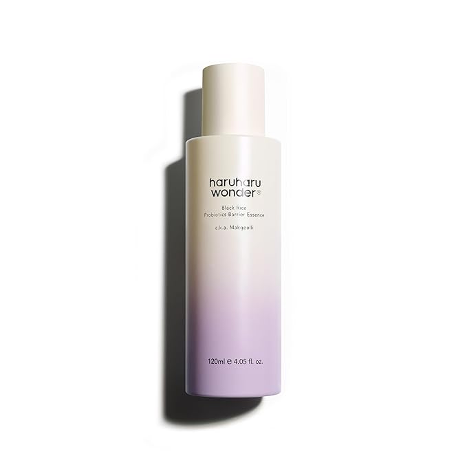 haruharu Wonder Black Rice Probiotics Barrier Essence, Skin Flooding & Layering, Strengthens Skin Barrier, Moisturizes, Glowy Radiant Skin, Ceramide & Panthenol, Holiday Stocking Stuffer, 4.05 fl.oz
