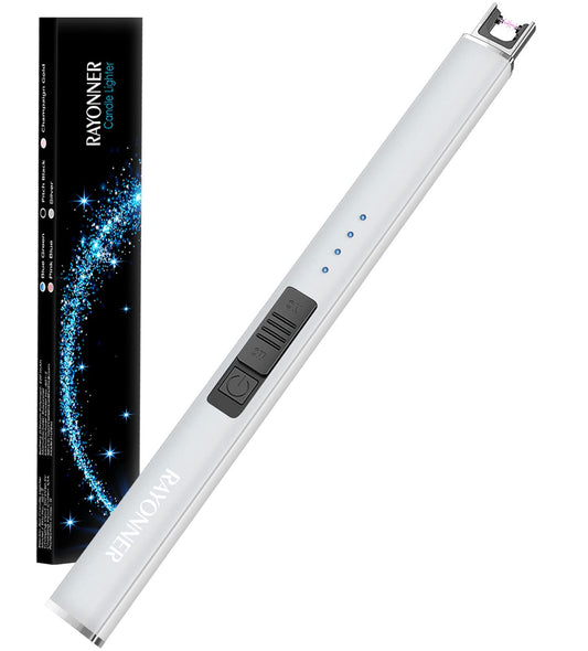RAYONNER Lighter Electric Lighter Candle Lighter USB Lighter Rechargeable Flameless Plasma Windproof for Candle Cooking BBQ Firework