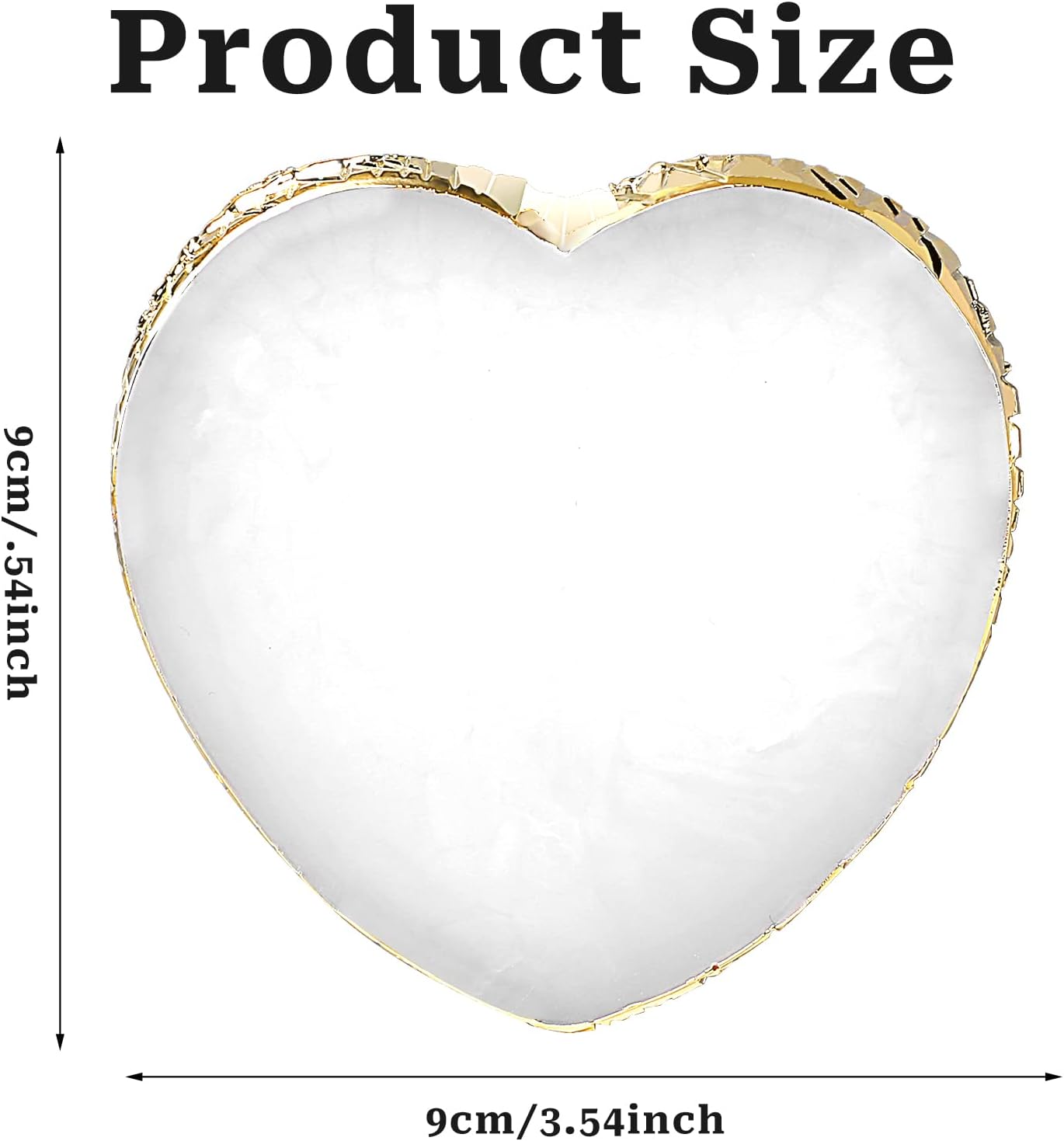 Resin Nail Art Palette Nail Art Painting Mixing Color Palette Heart Shape Gold Edge Nail Gel Color Makeup Display Board Manicure Tool