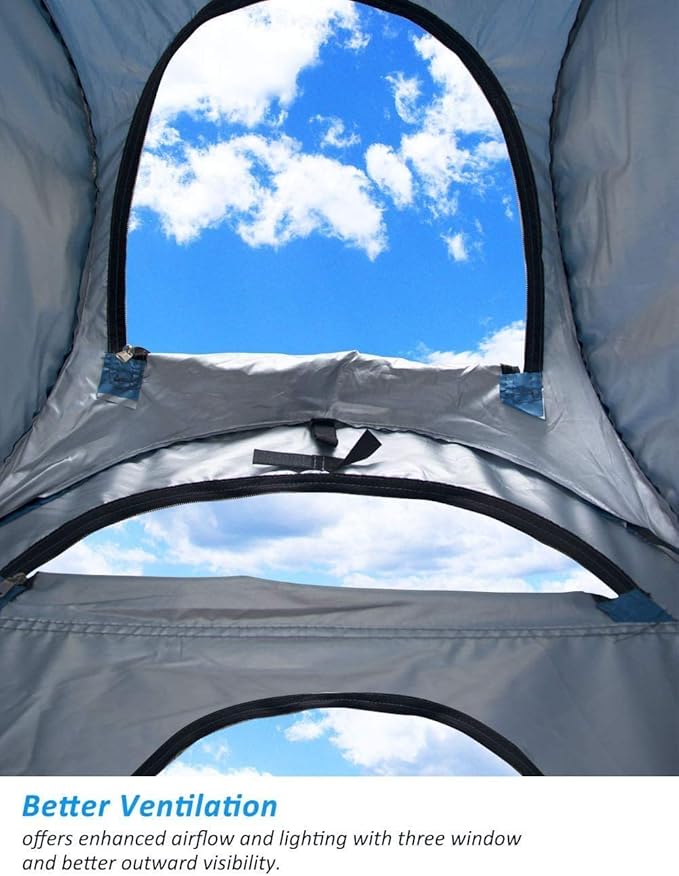 Anngrowy Pop Up Privacy Shower Tent - Portable Outdoor Camping Bathroom Toilet Changing Dressing Room - UPF40+ Waterproof