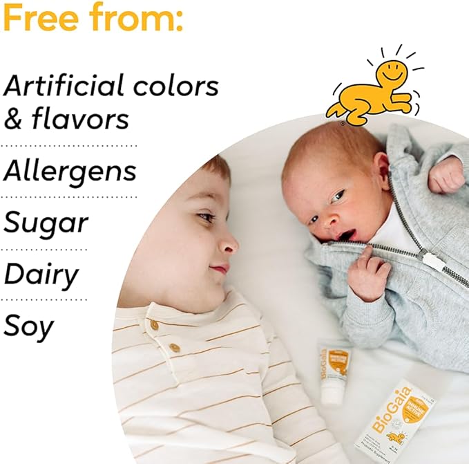 BioGaia Immune Active Baby Probiotic Drops + Vitamin D | for Babies & Toddlers 0-36 Months | Supports Digestive & Immune Health | Allergen, Dairy, Soy & Gluten Free | Backed by 30 Years of Research