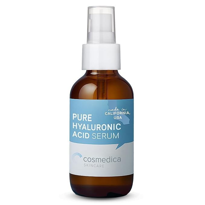 Cosmedica Hyaluronic Acid Serum for Skin – 4 Fl. Oz Hydrating Facial Moisturizer with Anti-Aging Skin Care Properties. Beauty and Skin Care