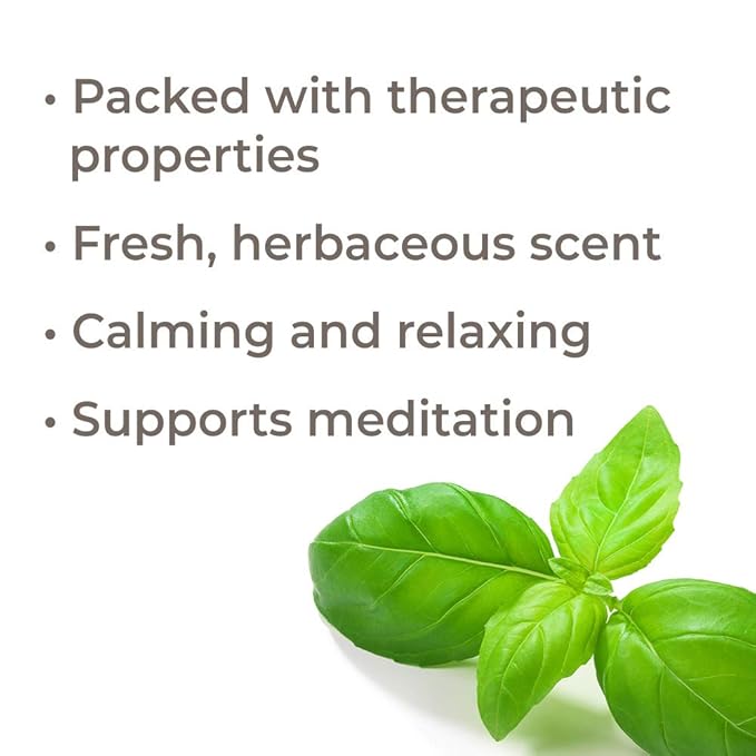 Plant Therapy USDA Certified Organic Basil Linalool Essential Oil 10 mL (1/3 oz) 100% Pure, Therapeutic Grade