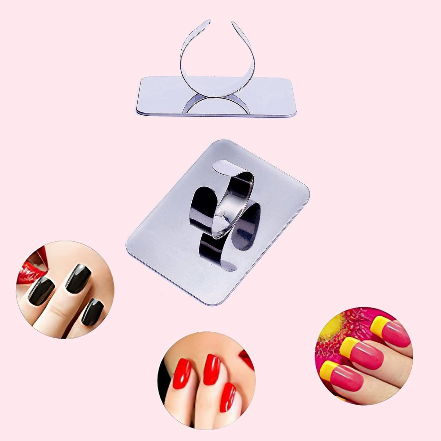 Makeup Mixing Palette, KissDate Makeup Spatula Palette with Foundation Spatula, Stainless Steel Makeup Palette Mixing Tray Nail Art Foundation