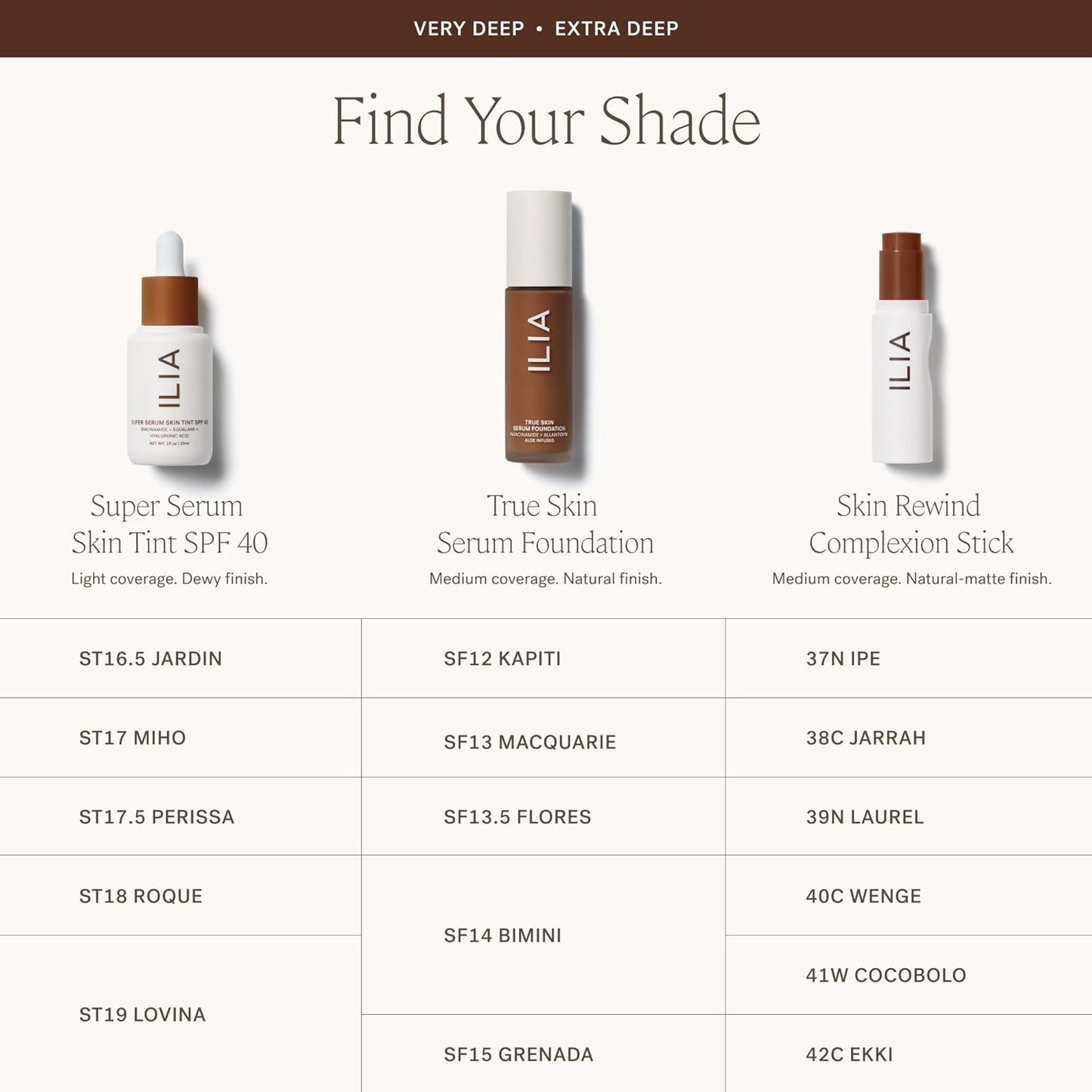 ILIA - Skin Rewind Complexion Stick - Foundation + Concealer + Skincare | Non-Toxic, Vegan, Cruelty-Free, Clean Makeup (38C - Jarrah, 0.35 oz | 10 g)