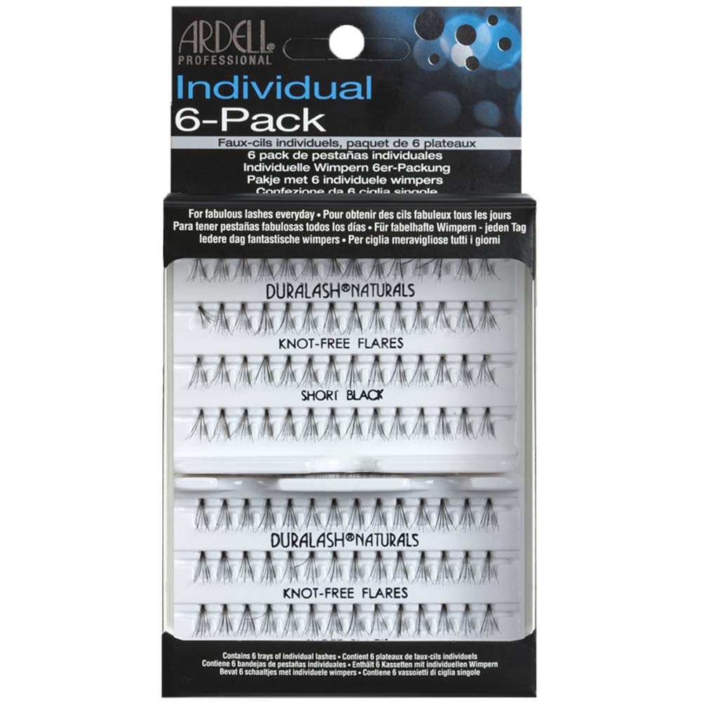 6 Pack Knot-Free Individuals Short Black