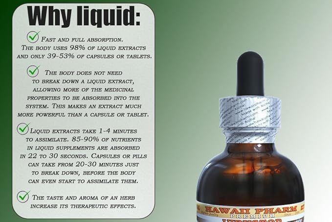 Dandelion Alcohol-Free Liquid Extract, Organic Dandelion (Taraxacum Officinale) Dried Leaf Glycerite Hawaii Pharm Natural Herbal Supplement 15x4 oz